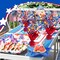 12 Pack 4th of July Table Centerpiece Metallic Foil Spray Centerpiece Star Burst